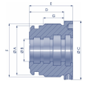 009734 MPCK070035040-I  HEAD AISI316 L-TYPE STAINLESS STEEL