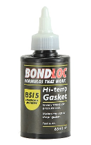 010766 B515 FLANGE SEALANT / BONDLOC Flange seal type B515 is a purple, smooth, thick paste. Easily applied B515 cures once confined between the parts to form-in-place a tough, flexible gasket. B515 gives an instant low pressure seal.

Applications
B515 is used for fuel and water pumps, split crank cases on engines, gearbox covers, engine thermostats, air compressor end caps, engine timing cam covers on to blocks, pump couplings, fuel tanks on small implements, chain saws, lawn mowers etc. Use B515 for dressing gaskets, spacers etc.

Colour : Dark purple
Strength : Low
Viscosity : Paste
Service Temperature Range : -55°C - +150°C
Gap Fill : 0.5mm B515 FLANGE SEALANT BONDLOC
